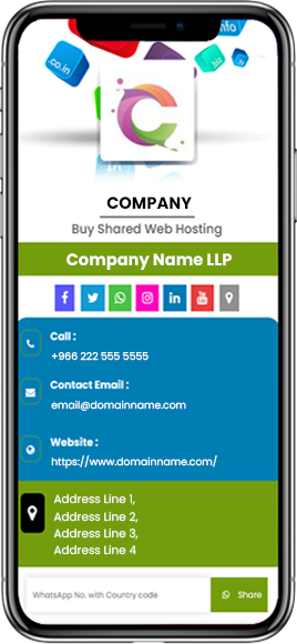 bizcardsaudi.com image layout of digital business card